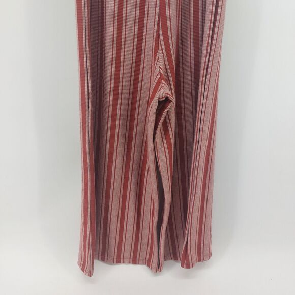 White Fawn Women's Jumpers Red White Stripped Size Large With Ruffles Buttons - Picture 3 of 9